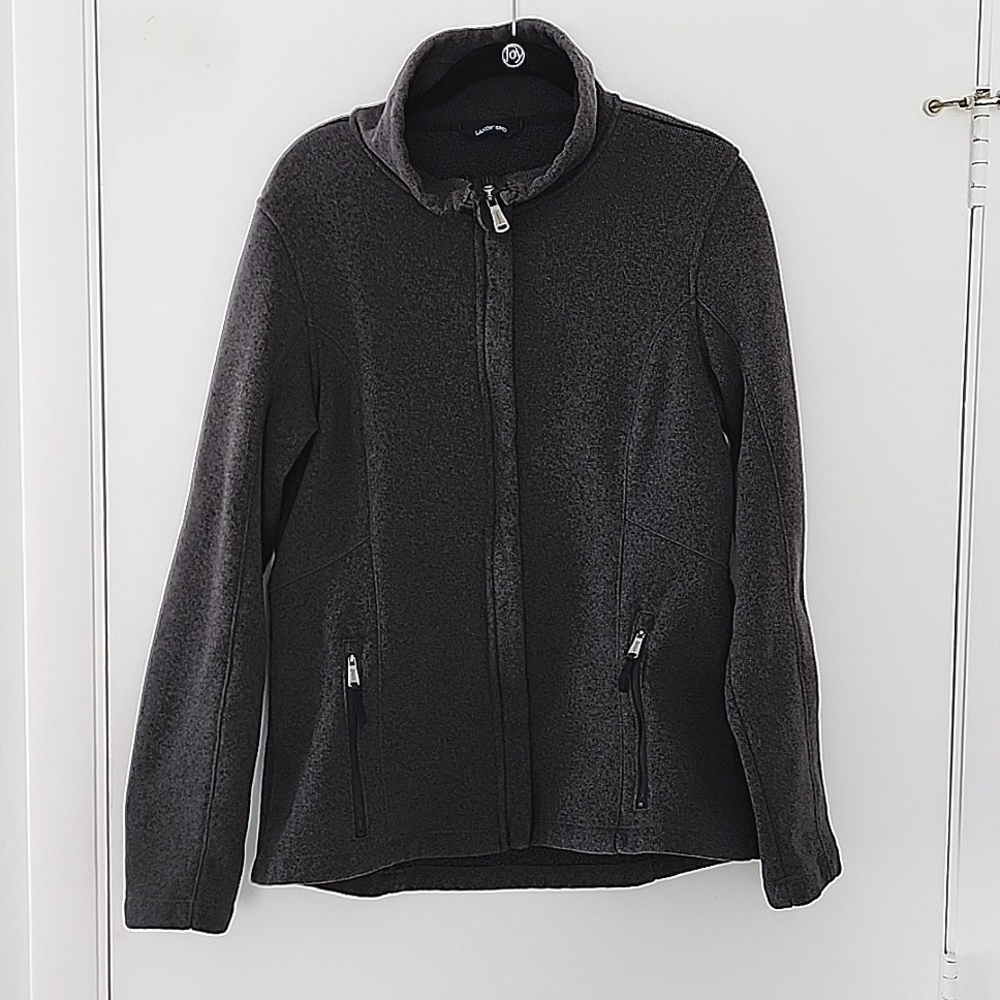 Land's End Grey fleece jacket